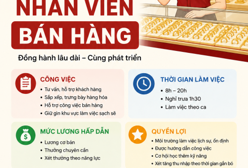TUYỂN NHÂN VIÊN BÁN HÀNG