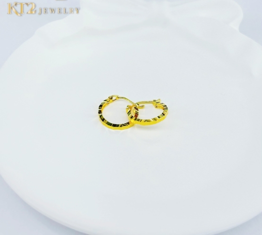 Bông Tai Khoen Tròn Form Vuông 2 phân cho bé gái