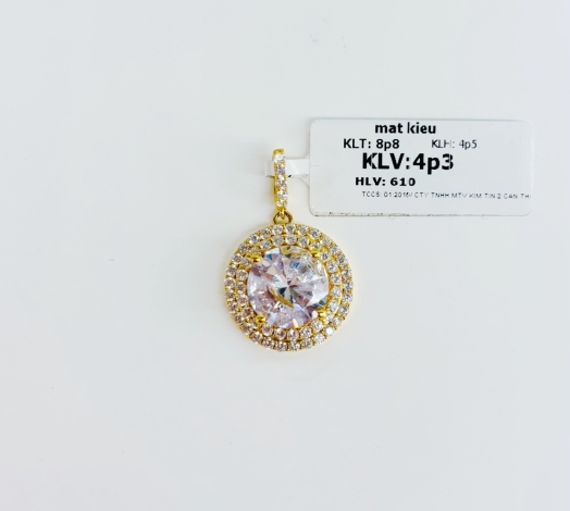 Mặt Halo 2 Vòng Tròn 4p3 Vàng 610