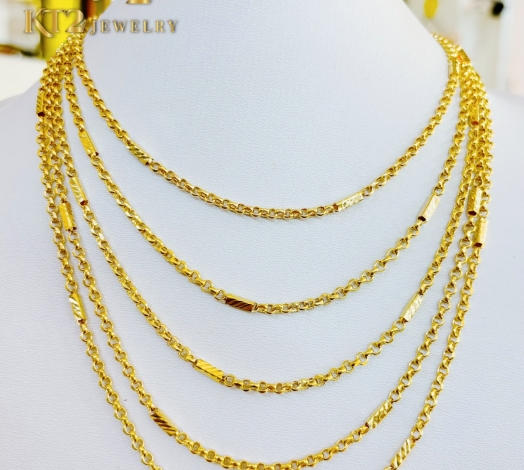 Dây Chuyền Chữ Cong Khúc Bọng 1 chỉ Vàng 610