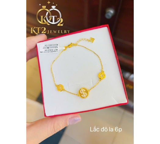 Lắc Tay Vàng 610 Mặt Đô La 6 Phân