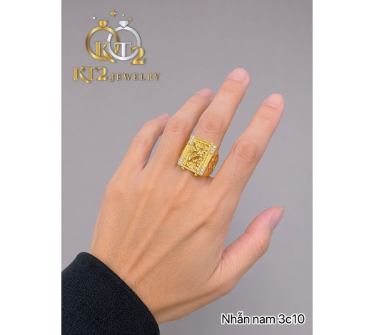 Nhẫn Nam Chữ Tài 3 Chỉ