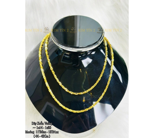 Dây Chuyền Xoắn Vuông 1 Chỉ 2