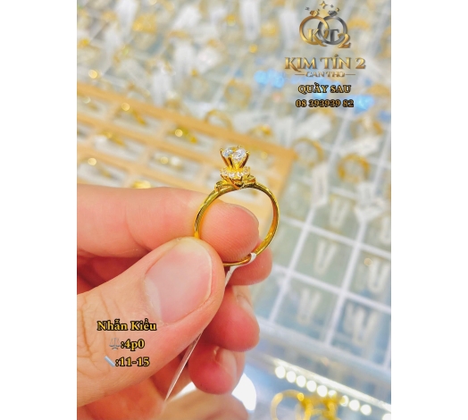 Nhẫn Hột Trơn 4 Phân