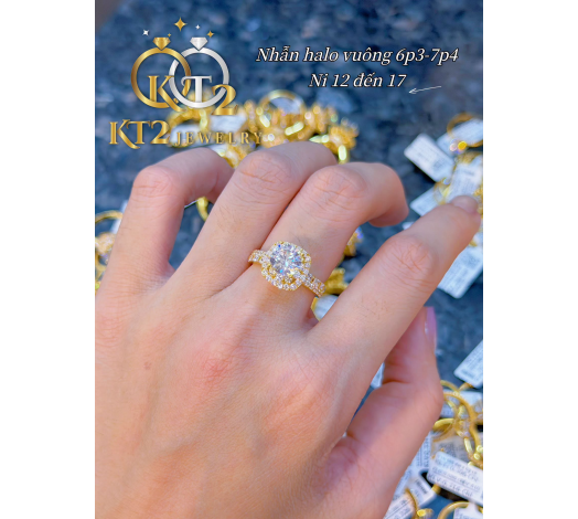 Nhẫn Halo Vuông 6 Phân 