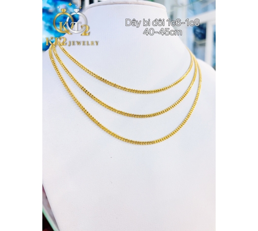 Dây Chuyền Bi Lưới Đôi vàng 610