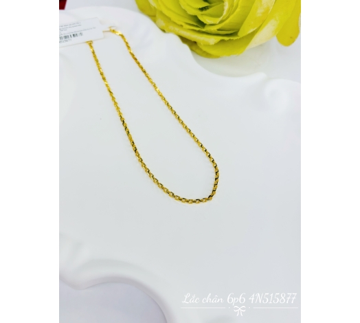 Lắc Chân Chữ Cong Hàn Quốc vàng 610