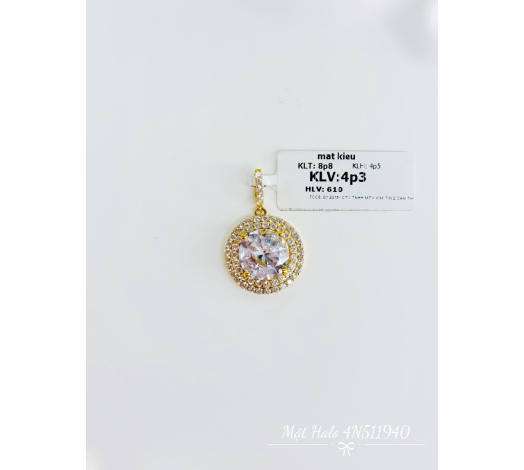 Mặt Halo 2 Vòng Tròn 4p3 Vàng 610