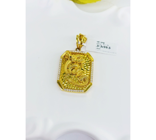 Mặt Dây Nam Rồng Vuông  Vàng 610