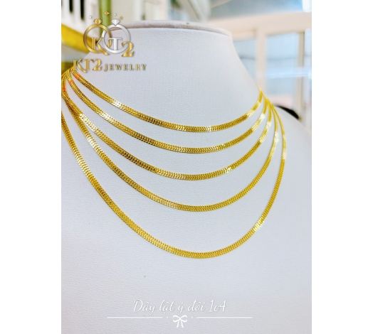 Dây Chuyền Lật Ý Đôi 1 chỉ 4 Vàng 610