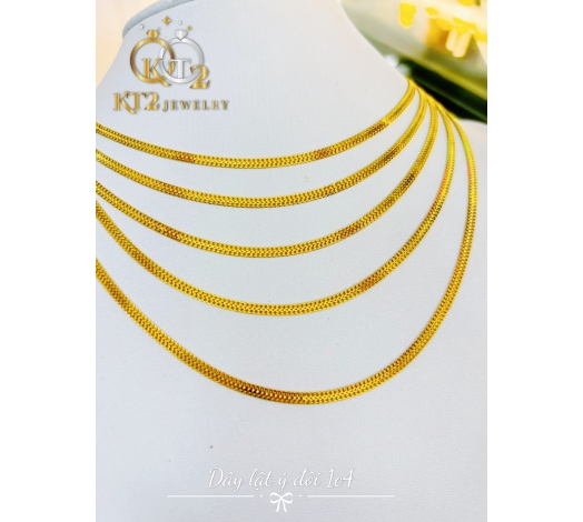 Dây Chuyền Lật Ý Đôi 1 chỉ 4 Vàng 610