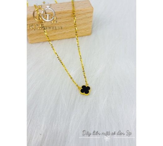 Dây cỏ 4 lá đen 9p vàng 610